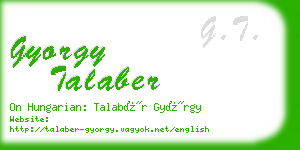gyorgy talaber business card